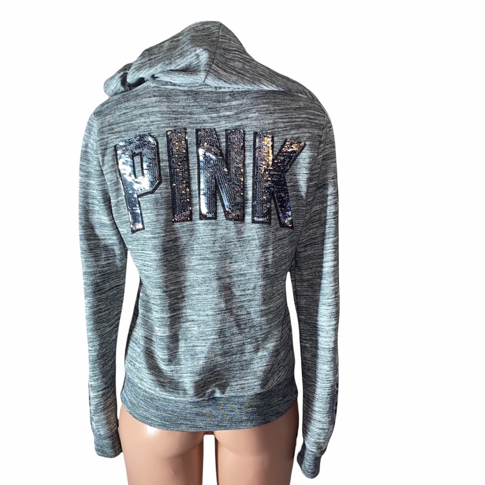 NEW Victoria's Secret PINK Bling Zip Up Sweatshirt size XS - Picture 11 of 16